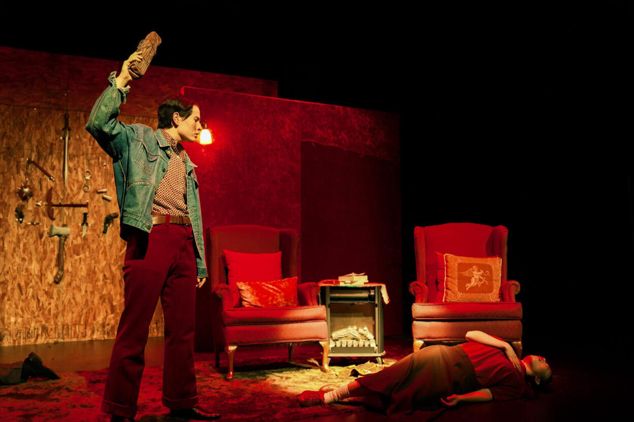 Clifford stands menacingly over Myra