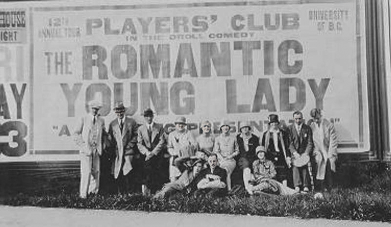UBC Players Club’s cast for The Romantic Young Lady on their twelfth annual tour